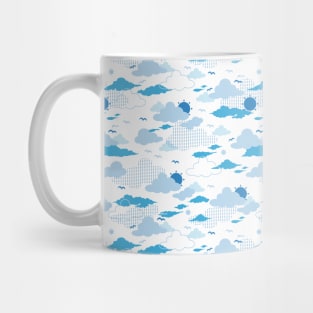 Fluffy Cloud Sunny White Sky Pattern Mug